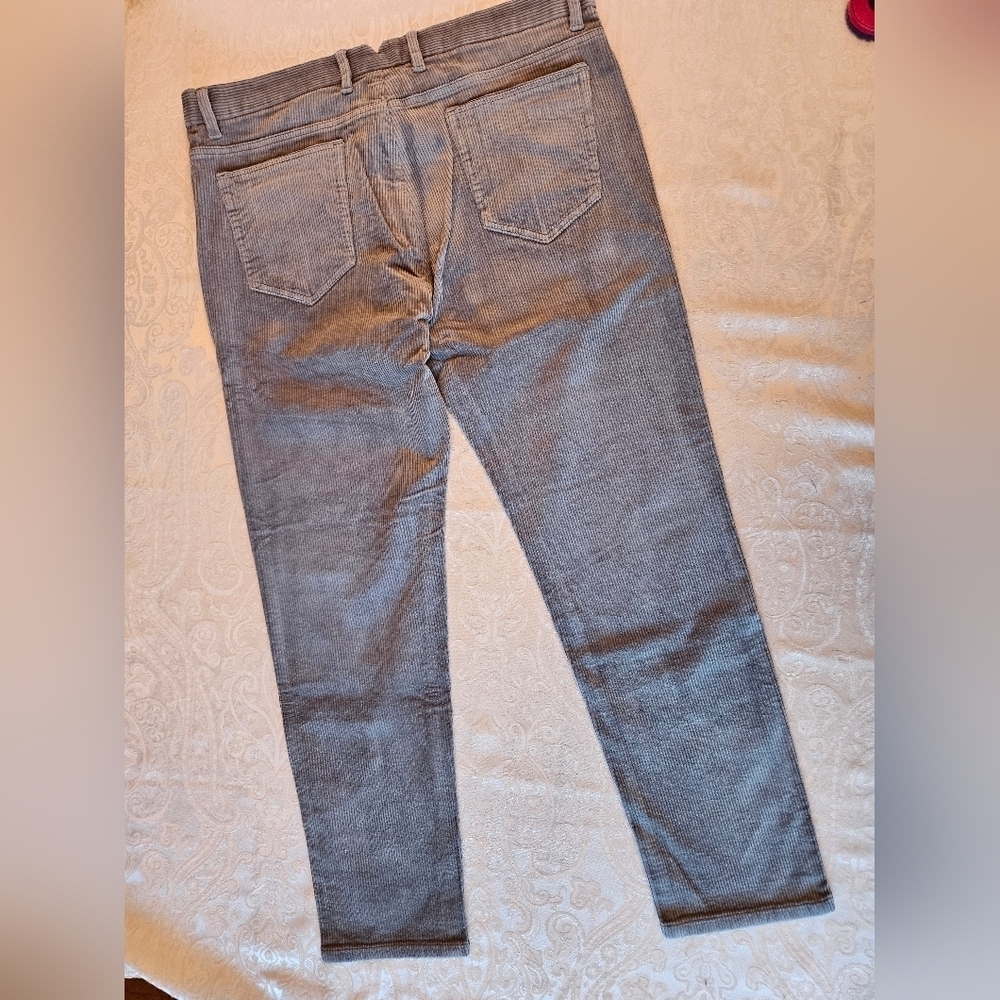 Grey Cotton Corduroy Pants, Casual, Warm, Size 38, Snover, NWT - Picture 8 of 8